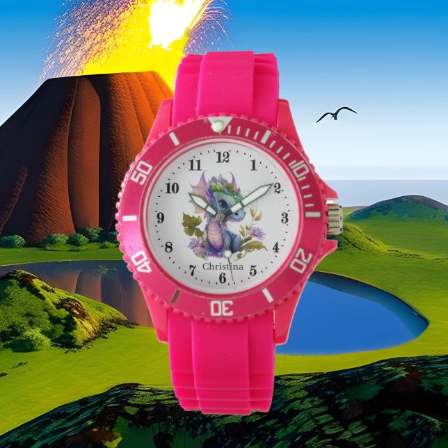 schattige drakenliefhebbers horloge (Creator heeft geüpload)