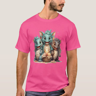 Schattige drakenvrienden elk met zijn unieke gave t-shirt