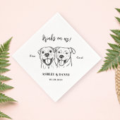 Schattige Drankjes Op Ons Hond Trouw Pet Naam Servet