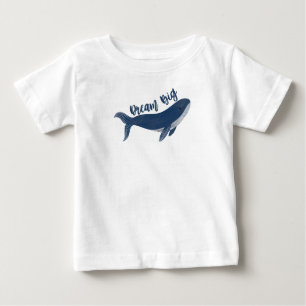 Schattige "Dream Big" Whale Baby T-shirt