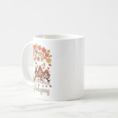 Schattige Drie Beagle Dogs Pompoenen Herfst Tree H Koffiemok (Voorkant links)