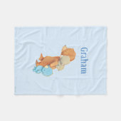 Schattige drie dragen Vrienden Fleece Deken (Voorkant (Horizontaal))