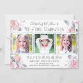 Schattige Drie-foto Pre-School Afstuderen voor Mei Kaart (Voorkant)