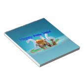 Schattige Drie Honden die Gelukkig Nieuwjaar 2016  Notitieblok (Schuin)