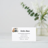 Schattige Drie Katten Kittens Dieren Visitekaartje (Staand voorkant)