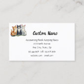 Schattige Drie Katten Kittens Dieren Visitekaartje (Voorkant)