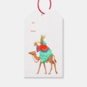 Schattige Drie Koningen Kerstmis Cadeaulabel (Voorkant)