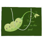 schattige drie peespeul voegt tekstdrievouwen toe groot cadeauzakje (Achterkant)