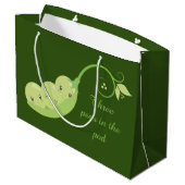 schattige drie peespeul voegt tekstdrievouwen toe groot cadeauzakje (Achterkant Gekanteld)