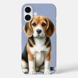 SCHATTIGE DRIEKLEURIGE BEAGLE PUPPY DOG iPhone 16 PLUS HOESJE