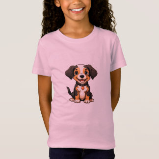 Schattige driekleurige puppyhond kunst - Aardige c T-shirt