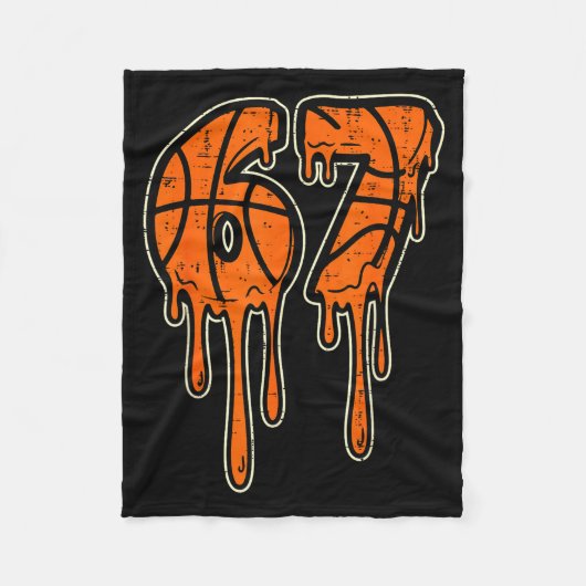 Schattige Drip Seven Six Basketbal 7 6 Alpha Gen Fleece Deken (Voorkant)