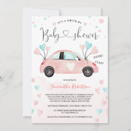 Schattige Drive door baby shower auto waterverf ha Kaart