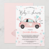 Schattige Drive door baby shower auto waterverf ha Kaart (Voorkant / Achterkant)