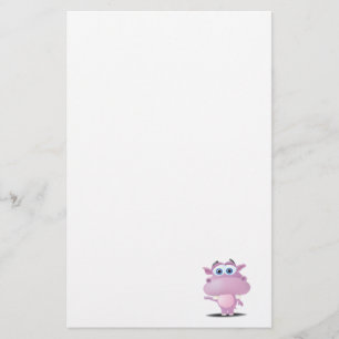 schattige droevige kleine nijlpaard briefpapier