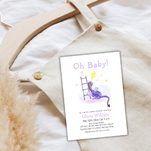 Schattige Dromerig Sprookje Dragon Stars Baby show Kaart