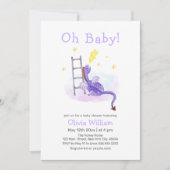 Schattige Dromerig Sprookje Dragon Stars Baby show Kaart (Voorkant)