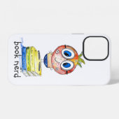 Schattige dromerige boekennerd iPhone hoesje (Achterkant horizontaal)