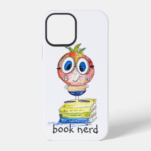 Schattige dromerige boekennerd iPhone hoesje (Achterkant)