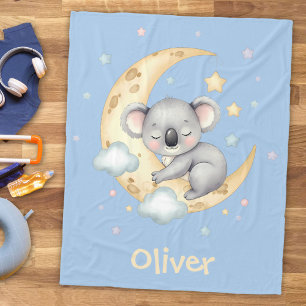 Schattige droomster koala op halvemaan fleece deken