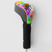 Schattige drukke bij aquarel golfheadcover (Schuin)