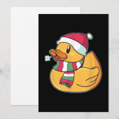Schattige Dub Duck Kerstmis Feestdagenkaart (Voorkant / Achterkant)