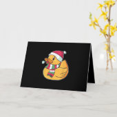 Schattige Dub Duck Kerstmis Kaart (Gele Bloem)