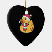 Schattige Dub Duck Kerstmis Keramisch Ornament (Rechts)