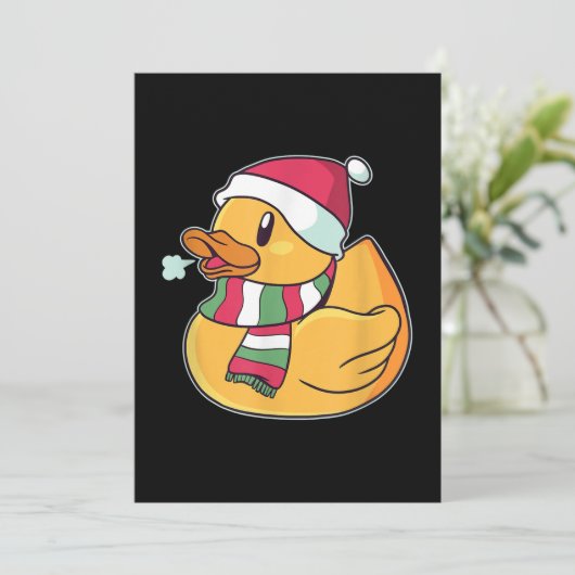 Schattige Dub Eend Kerstmis Feestdagenkaart (Staand voorkant)