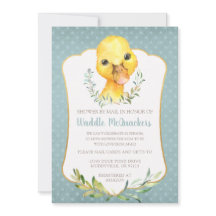 Schattige Duck Baby shower via Mail Invitation