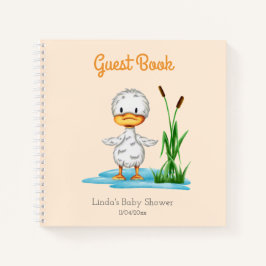 Schattige Duck Gender Neutral Baby shower Gastenbo Notitieboek
