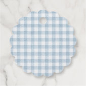 Schattige Duck Gingham Eerste Verjaardag Bedankjes Labels (Achterkant)