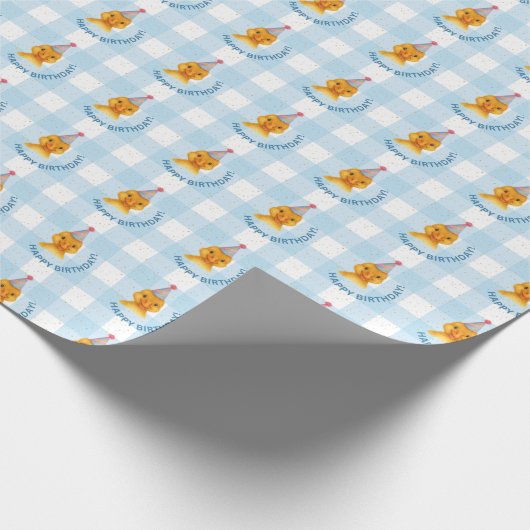 Schattige Duckling Verjaardagsfeestje Verpakkingsp Cadeaupapier (Hoek)