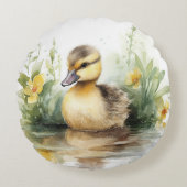 Schattige Ducklings Baby Eenden Rond Kussen (Voorkant)
