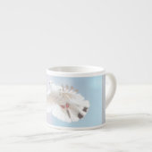 Schattige Duif Witte Duif Liefde & Vrede Symbool V Espresso Kop (Voorkant rechts)