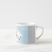 Schattige Duif Witte Duif Liefde & Vrede Symbool V Espresso Kop (Rechts)