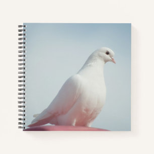 Schattige Duif Witte Duif Liefde & Vrede Symbool V Notitieboek