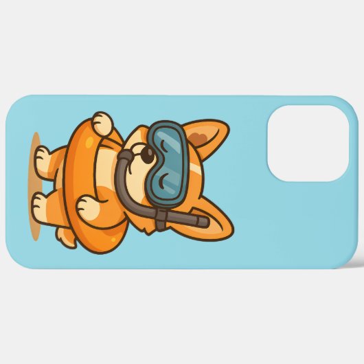 Schattige duiken Corgi - Grappige hondentelefoonho Case-Mate iPhone Case (Achterkant (horizontaal))