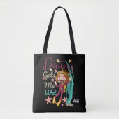 Schattige duiken krijgt me nat monogram tote bag (Voorkant)