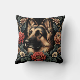 Schattige Duits Herder Hondenkussen William Morris Kussen