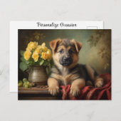  Schattige Duits Shepard Puppy Hondenportret Briefkaart (Voorkant / Achterkant)