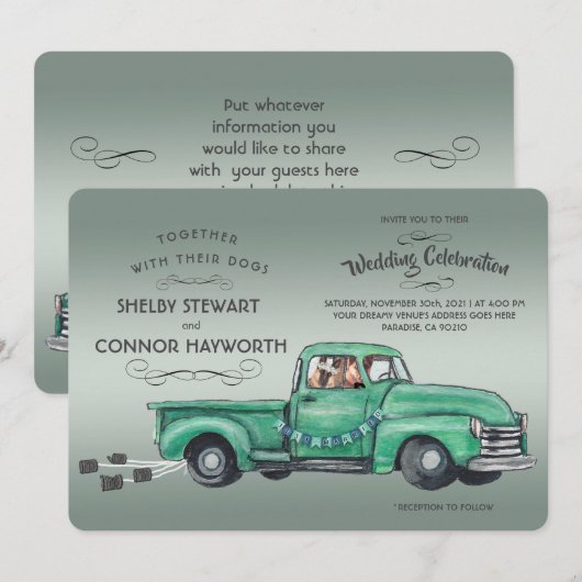 Schattige Duitse herder in  ophaalwagen Kaart (Voorkant / Achterkant)