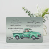 Schattige Duitse herder in  ophaalwagen Kaart (Staand voorkant)