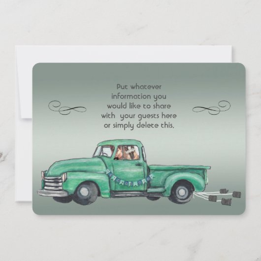 Schattige Duitse herder in ophaalwagen Kaart (Achterkant)