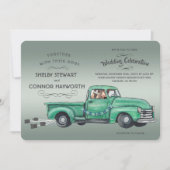 Schattige Duitse herder in  ophaalwagen Kaart (Voorkant)