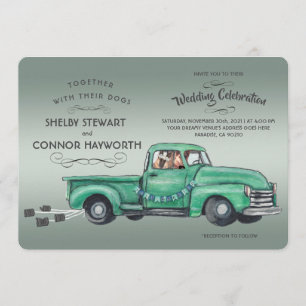 Schattige Duitse herder in  ophaalwagen Kaart