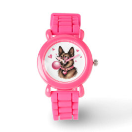 Schattige Duitse Herder Kinderen Watch Horloge
