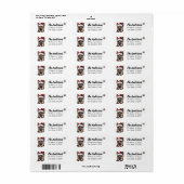 Schattige Duitse herder met kerstmuts Etiket (Full Sheet)
