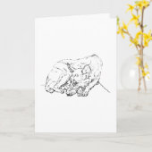 Schattige Duitse Herder Persoonlijk Kaart (Gele Bloem)