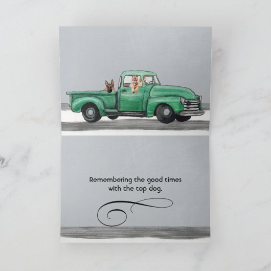 Schattige Duitse Herder Vaderdag Kaart (Binnen)